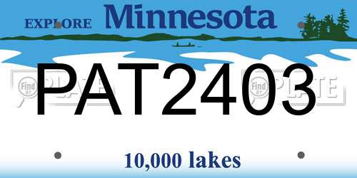 PAT2403 Minnesota License Plate