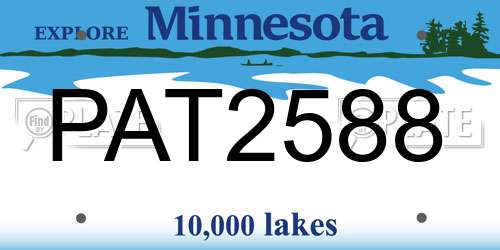 PAT2588 Minnesota License Plate