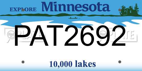 PAT2692 Minnesota License Plate