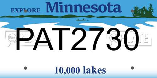PAT2730 Minnesota License Plate