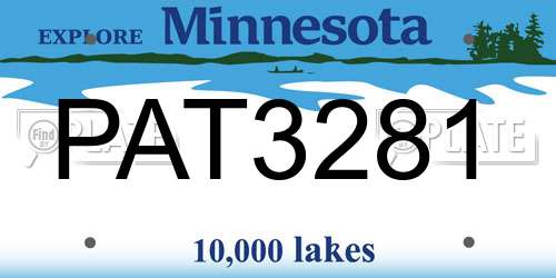 PAT3281 Minnesota License Plate