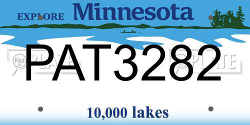 PAT3282 Minnesota License Plate