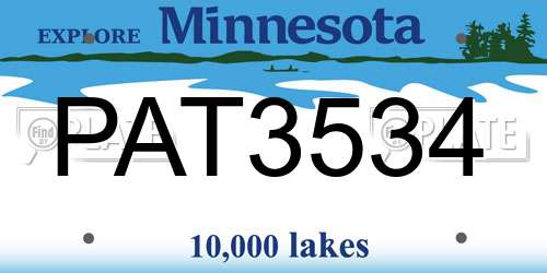 PAT3534 Minnesota License Plate