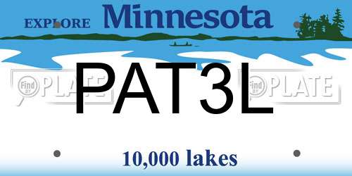 PAT3L Minnesota License Plate