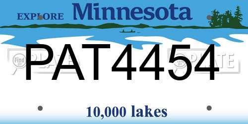 PAT4454 Minnesota License Plate