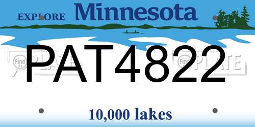 PAT4822 Minnesota License Plate