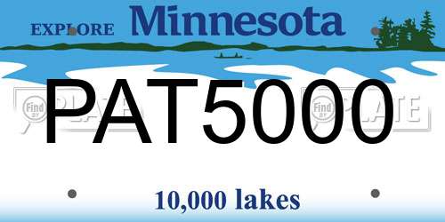 PAT5000 Minnesota License Plate