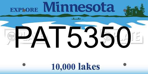 PAT5350 Minnesota License Plate