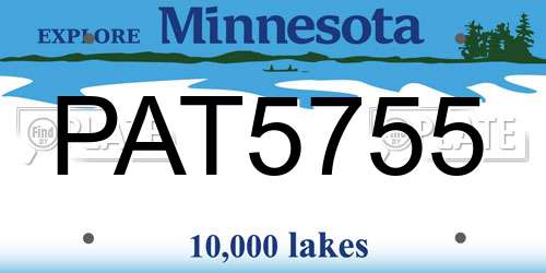 PAT5755 Minnesota License Plate