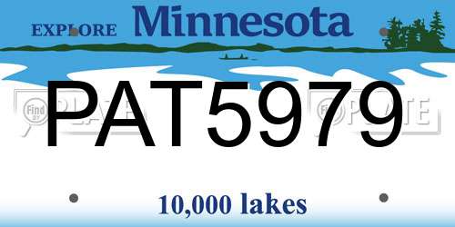 PAT5979 Minnesota License Plate