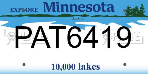 PAT6419 Minnesota License Plate