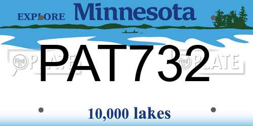 PAT732 Minnesota License Plate