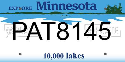 PAT8145 Minnesota License Plate