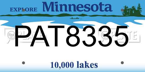 PAT8335 Minnesota License Plate