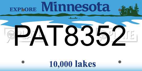 PAT8352 Minnesota License Plate