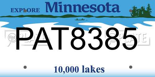 PAT8385 Minnesota License Plate