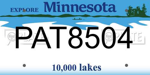PAT8504 Minnesota License Plate