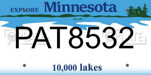 PAT8532 Minnesota License Plate
