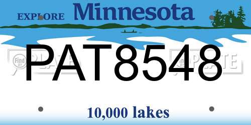 PAT8548 Minnesota License Plate