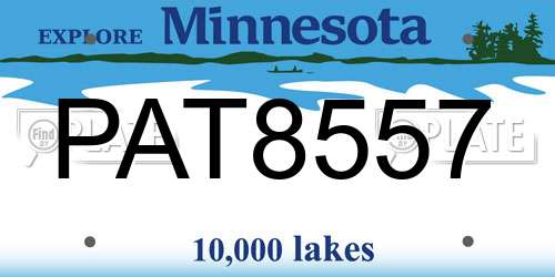 PAT8557 Minnesota License Plate