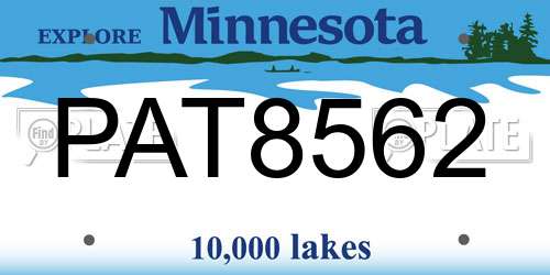 PAT8562 Minnesota License Plate