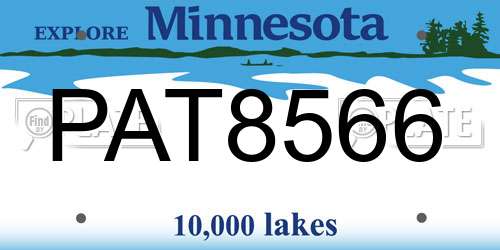 PAT8566 Minnesota License Plate