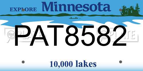 PAT8582 Minnesota License Plate