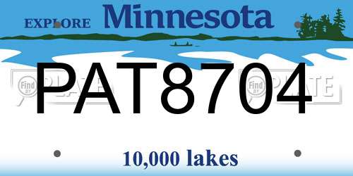 PAT8704 Minnesota License Plate