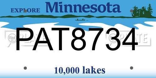 PAT8734 Minnesota License Plate