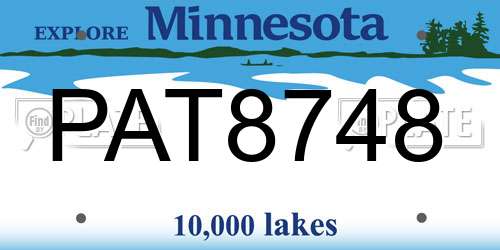 PAT8748 Minnesota License Plate