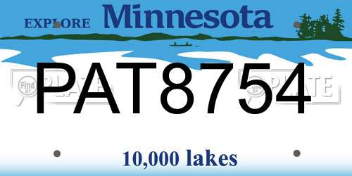 PAT8754 Minnesota License Plate
