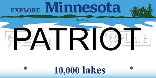 PATRIOT Minnesota License Plate