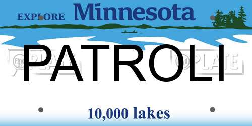 PATROLI Minnesota License Plate