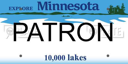 PATRON Minnesota License Plate