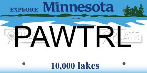 PAWTRL Minnesota License Plate