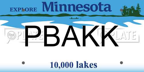 PBAKK Minnesota License Plate