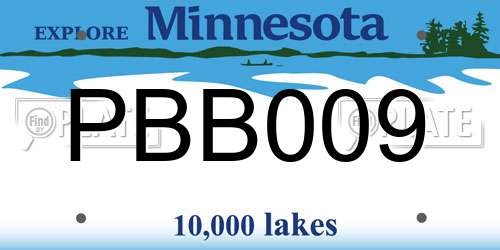 PBB009 Minnesota License Plate