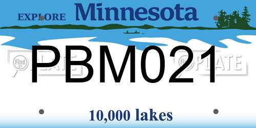 PBM021 Minnesota License Plate