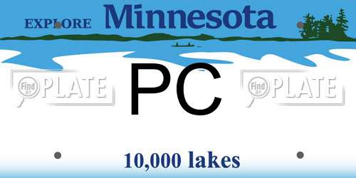 PC Minnesota License Plate