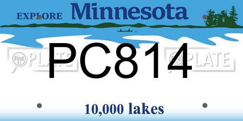 PC814 Minnesota License Plate