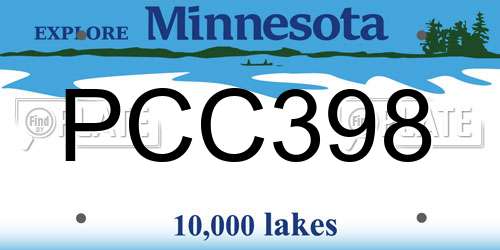 PCC398 Minnesota License Plate