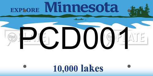 PCD001 Minnesota License Plate