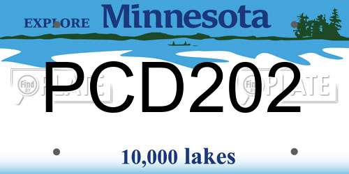 PCD202 Minnesota License Plate