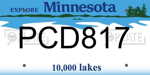 PCD817 Minnesota License Plate