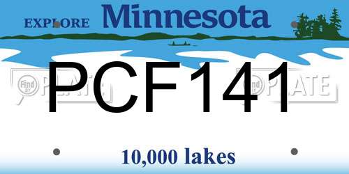 PCF141 Minnesota License Plate