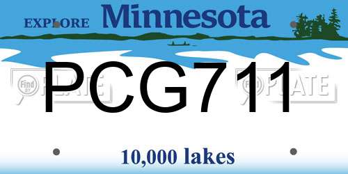 PCG711 Minnesota License Plate