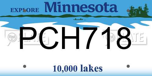 PCH718 Minnesota License Plate
