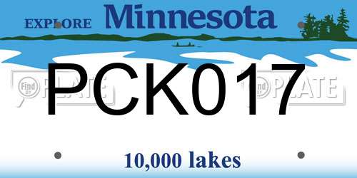 PCK017 Minnesota License Plate