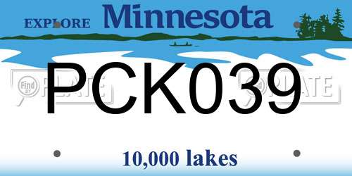 PCK039 Minnesota License Plate