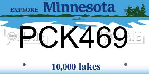PCK469 Minnesota License Plate